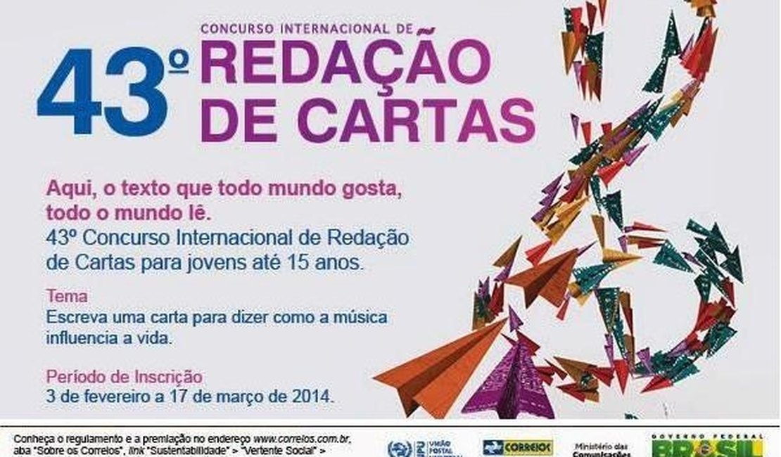 Correios lança edição do Concurso de Redação de Cartas