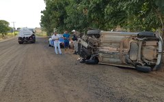 Motorista perde controle e capota veículo na AL 110, em Arapiraca