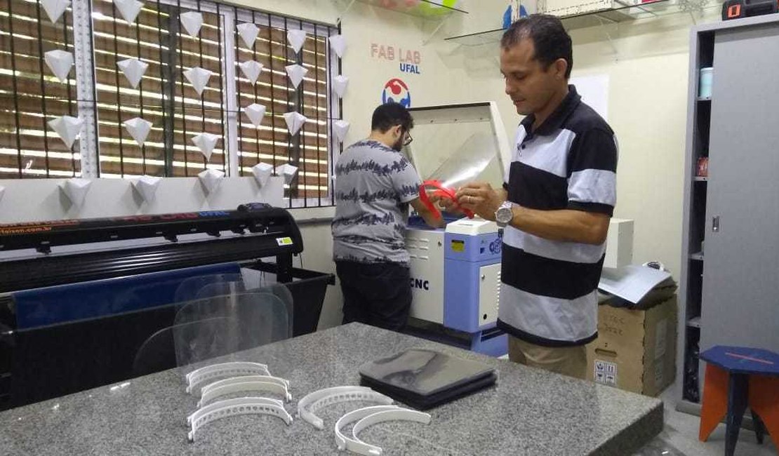 Projeto de Laboratório da Ufal garante produção de quase oito mil protetores faciais