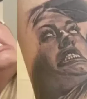 Homem surpreende e tatua careta da esposa na coxa: 'É a personalidade dela'