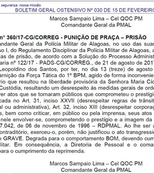 PM pune com prisão militares que criticaram em vídeo soltura de mulher