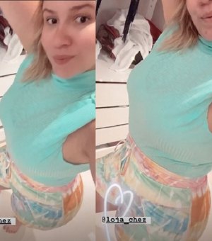 Marília Mendonça mostra cinturinha fina em vídeo de look