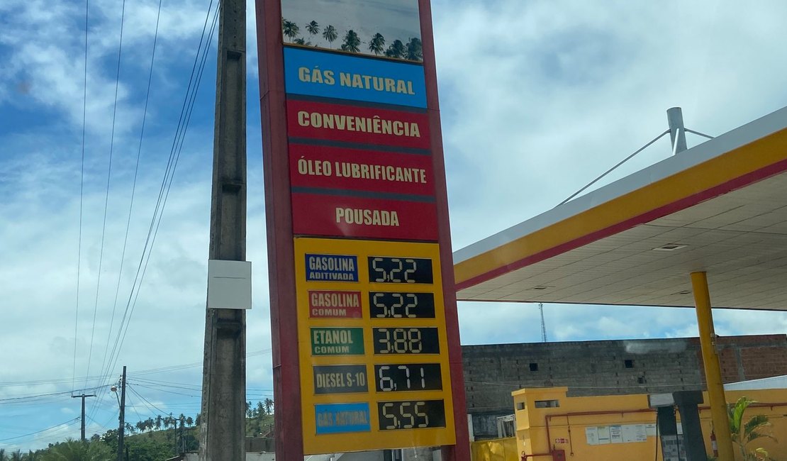 Preço da gasolina sofre novo reajuste em Maragogi