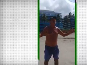 Muricy discute com fiscal ao ser abordado em praia fechada no litoral de São Paulo