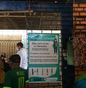 Mercados e feiras livres recebem cartazes com orientações sobre covid-19