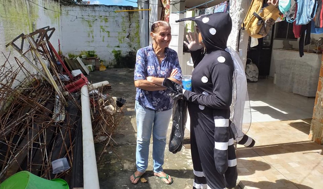 Saúde faz mutirão contra mosquito da dengue na parte alta de Penedo