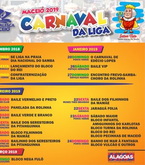Programação das prévias de carnaval em Maceió é divulgada