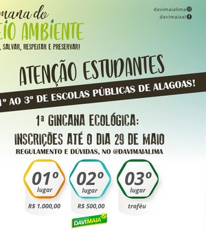 Deputado lança Gincana Ecológica para chamar atenção a preservação do Meio Ambiente