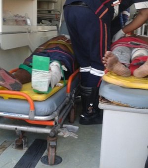 Homem fratura perna em colisão na AL-115