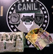 Um tenta fugir, mas dupla é presa por tráfico de drogas em Arapiraca 