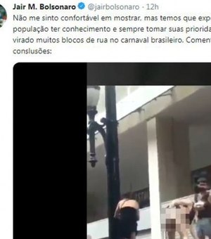  Bolsonaro posta vídeo com pornografia, e conteúdo tem acesso restringido 