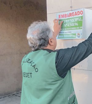 Sedet encontra contruação irregular de galeria comercial no Benedito Bentes