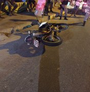 Colisão entre bicicleta e moto deixa homem ferido em Paripueira