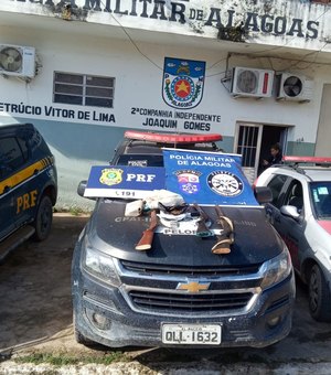Suspeito de integrar quadrilha de roubos é preso em Joaquim Gomes