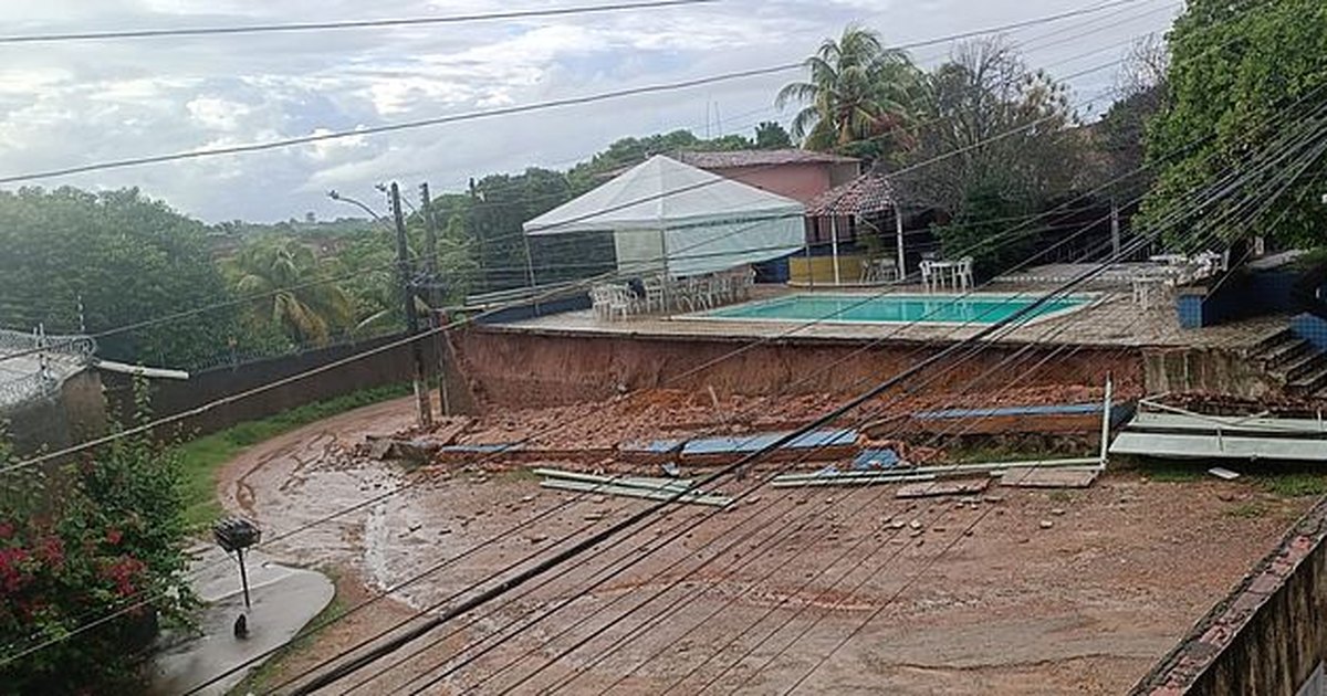 Chuvas provocam queda de muro no bairro do São Jorge 7Segundos Maceió