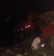 Capotamento de caminhão deixa homem ferido em Ibateguara