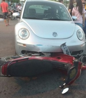 Antes de encerrar Semana do Trânsito Arapiraca registra acidente entre carro e moto