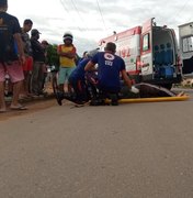 Motociclista colide em cachorro e fica ferido em Arapiraca