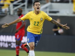 7 a 1 de novo, mas sem Alemanha: Brasil goleia Haiti com show de Coutinho