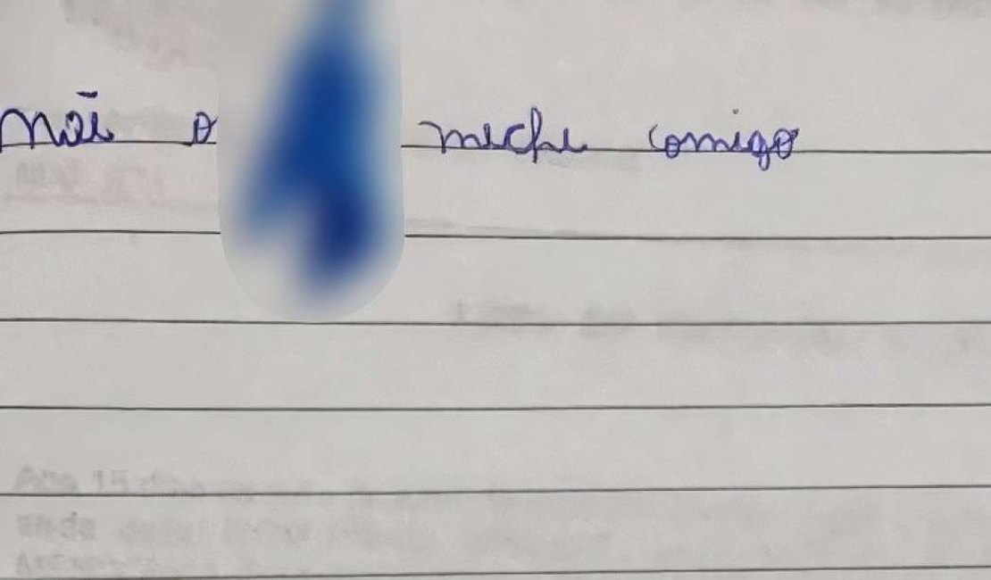 Criança escreve bilhete sobre estupro de padrasto e mãe faz flagrante