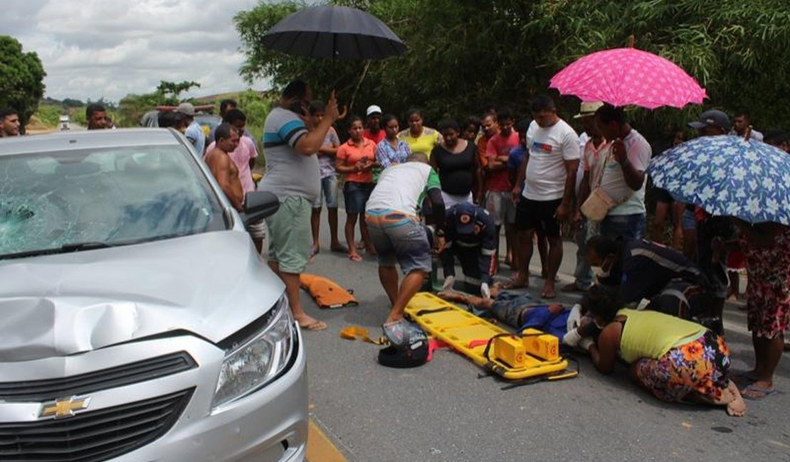 Acidente de trânsito deixa índio gravemente ferido em Joaquim Gomes