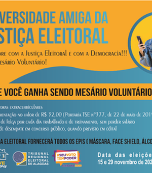 Ufal adere ao projeto Universidade Amiga da Justiça Eleitoral