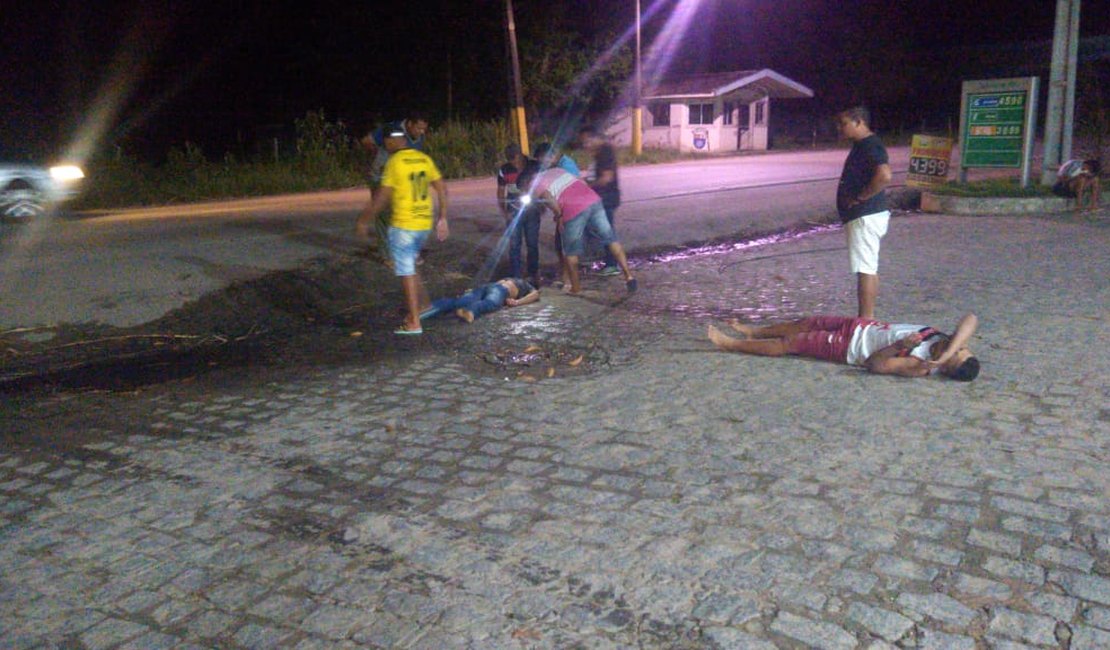 Colisão entre moto e carros deixa feridos em São Luís do Quitunde