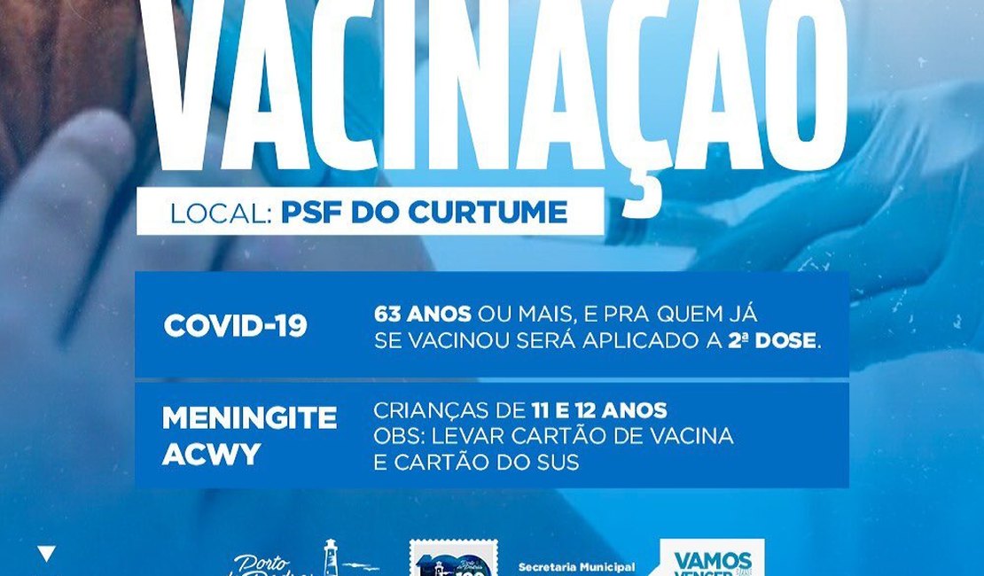 Prefeitura de Porto de Pedras anuncia plantão de vacinação