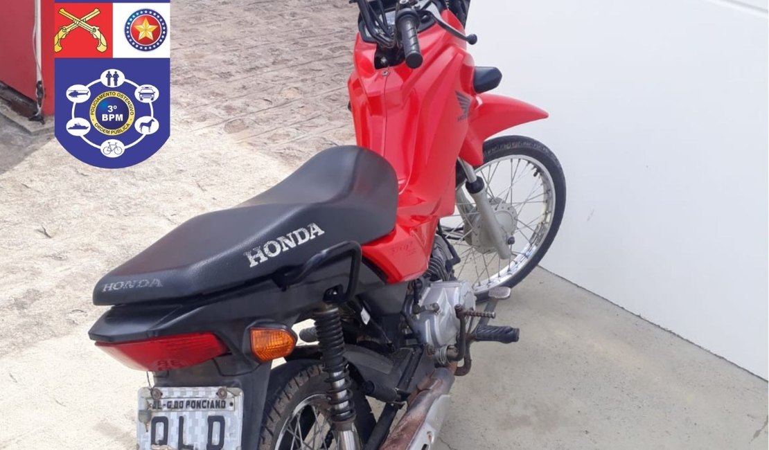 Polícia recupera moto roubada em Arapiraca após veículo ser anunciado para venda em rede social