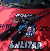 Policiais apreende armas de fogo em Colônia Leopoldina
