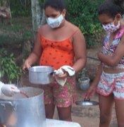 Indígenas de Palmeira dos Índios distribuem sopão para crianças e idosos