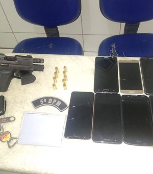 Polícia prende suspeitos de roubo e porte ilegal de arma em Maceió