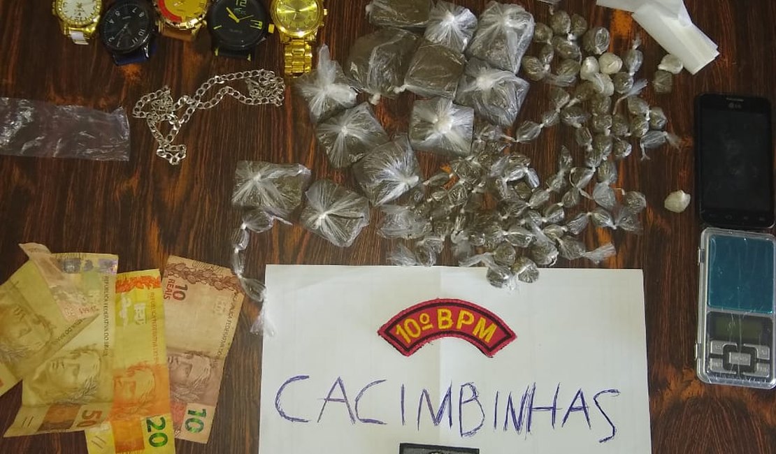 Marido foge e esposa adolescente é detida por tráfico de drogas em Cacimbinhas