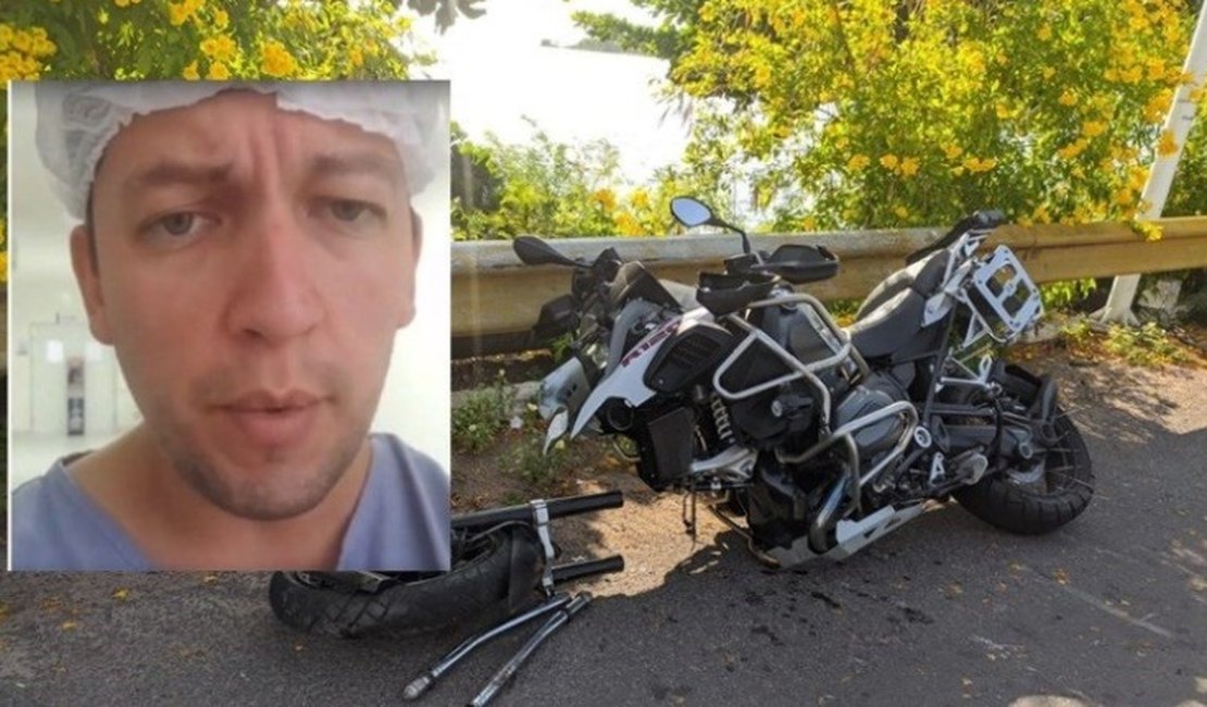 Coordenador da UTI- Covid de Paulo Afonso (BA) fica ferido em grave acidente de moto