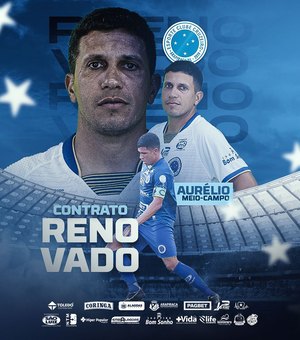 Meia Aurélio é mais um que renova com o Cruzeiro para temporada 2024