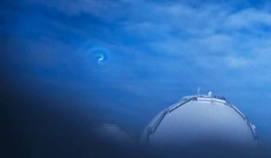 Espiral misteriosa no céu do Havaí era, na verdade, um foguete da SpaceX