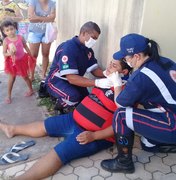 Motociclista fica ferido após colisão com carro em Arapiraca