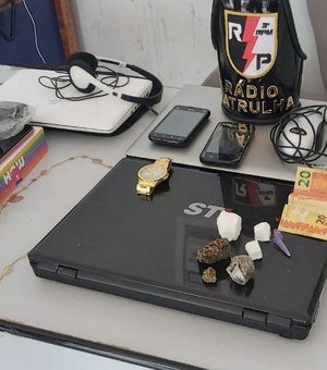 Homem furta notebooks, vende para uma mulher e os dois são presos em Arapiraca