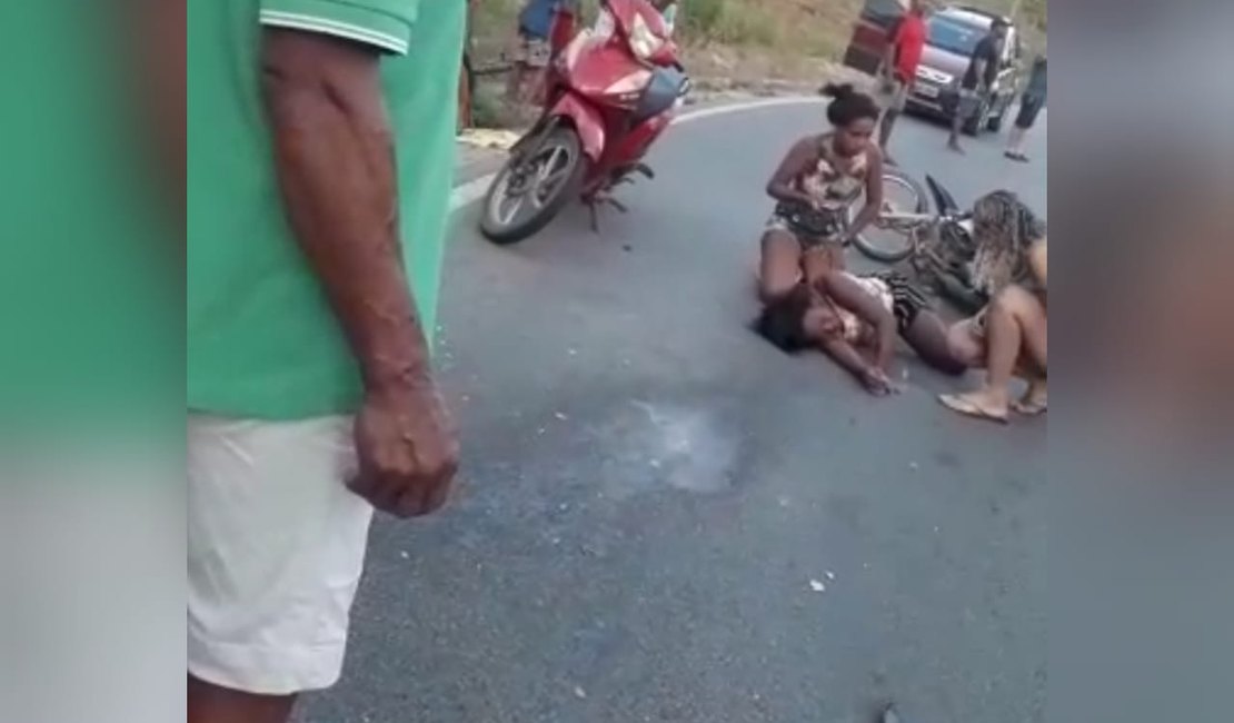 Colisão entre motocicletas deixa feridos em São Miguel dos Milagres