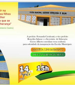 Prefeitura de São Luís do Quitunde inaugura duas escolas na sexta-feira