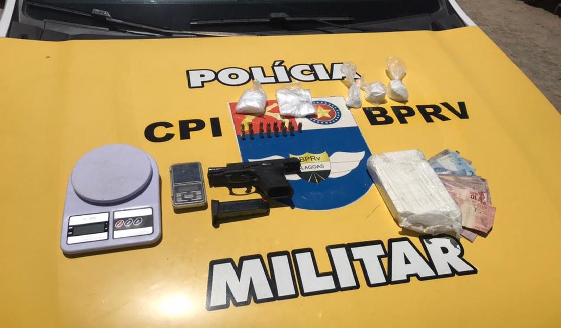 Casal é preso com 1kg de cocaína e pistola na Cidade Universitária, em Maceió