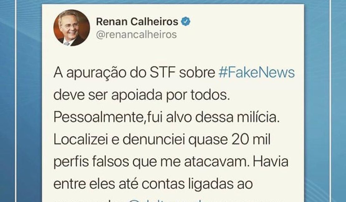 Senador alagoano diz que foi alvo de “milícia das fake news”