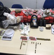 Ação integrada prende dois suspeitos de tráfico, apreende munições e 50 quilos de drogas 