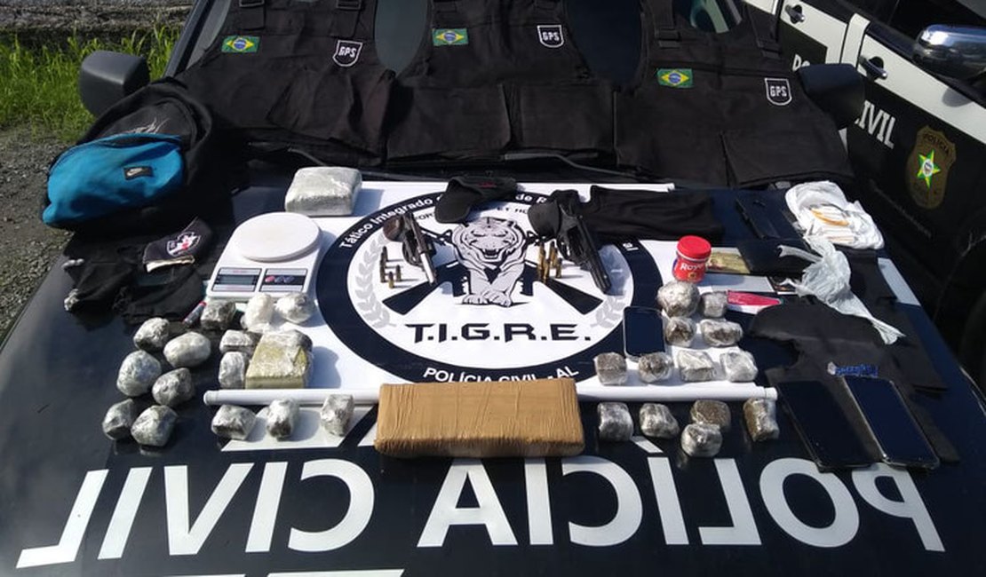 Polícia Civil prende dupla acusada de tráfico de drogas e roubos