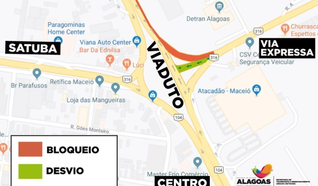 Trânsito na BR-104 sofrerá mudanças a partir desta quarta-feira (11)