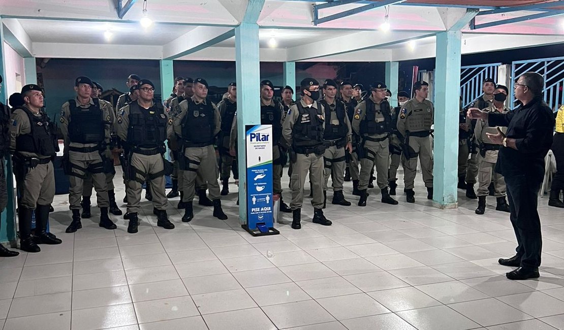 Forças da Segurança Pública de Alagoas realizam operação durante emancipação do Pilar