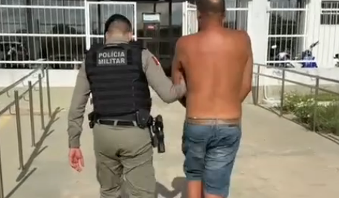 Filho é preso suspeito de agredir pai de 97 anos e incendiar casa no Sertão de Alagoas