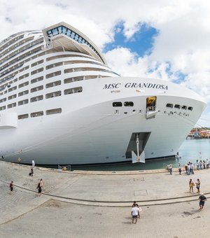 Mais de 34 mil pessoas chegam a AL na temporada de cruzeiros; R$ 80 milhões devem ser injetados