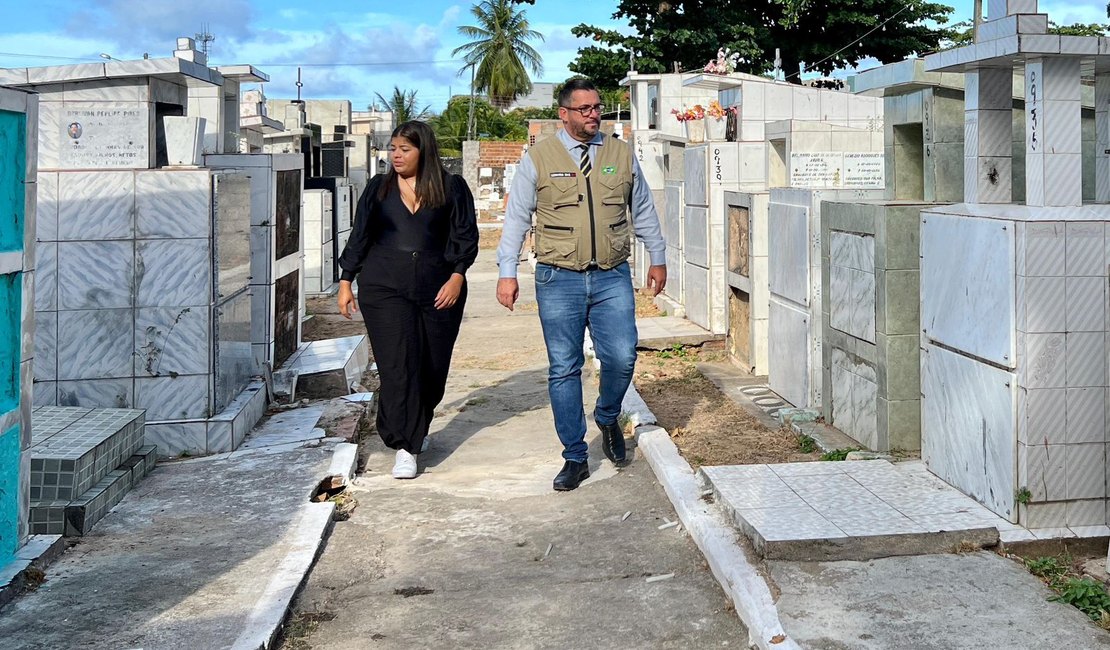 Leonardo Dias visita cemitérios para conferir preparativos para o Dia de Finados