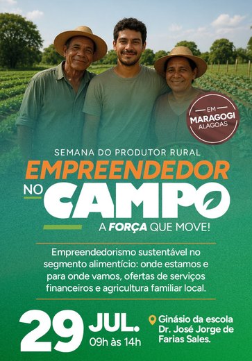 Maragogi anuncia Semana do Produtor Rural em parceria com o Sebrae Alagoas